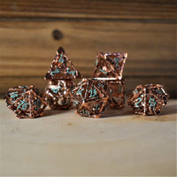 Legends of Valhalla - Copper and Blue Hollow Metal Dice Set