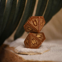 Egyptian Gold Sandstone Stone Dice Set - Dice Around the World Collection