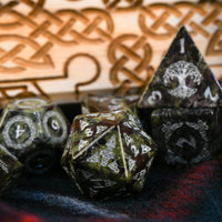 Celtic Dragon Blood Jasper Stone Dice Set – Dice Around the World Collection