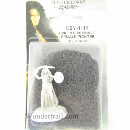 DSM1116 Chick In Chainmail No. 3 Female Fighter Miniature