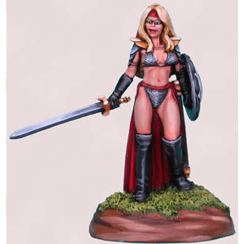 DSM1117 Chick In Chainmail No 4 Female Fighter Miniature