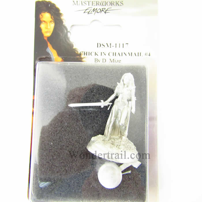 DSM1117 Chick In Chainmail No 4 Female Fighter Miniature