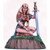 Evening Rest Crouching Female Warrior Miniature