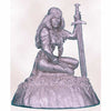 Evening Rest Crouching Female Warrior Miniature