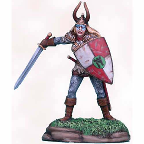 Female Cavalier with Sword and Sheild Miniature