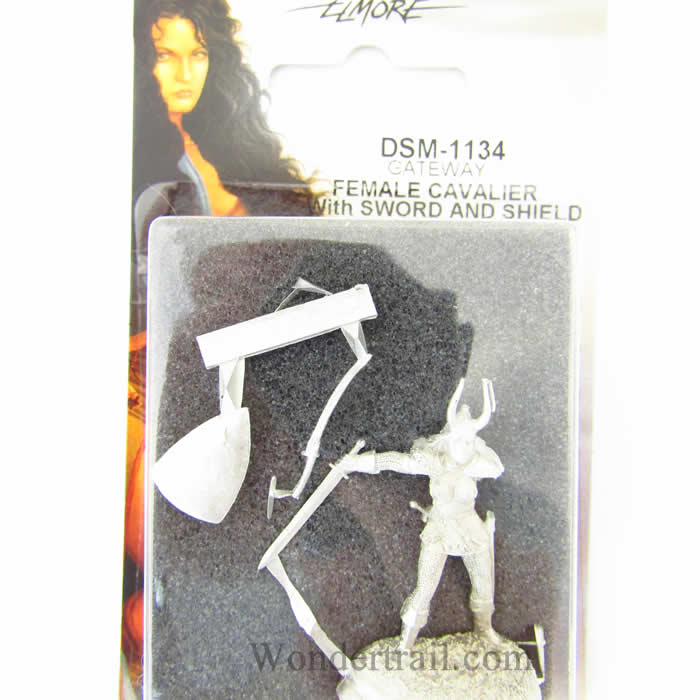 Female Cavalier with Sword and Sheild Miniature