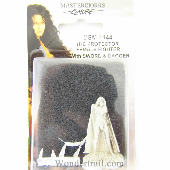 Female Fighter with Long Sword and Dagger The Protector Miniature