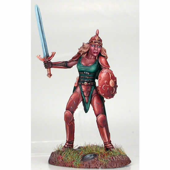 Female Fighter with Sword and Shield Miniature Elmore Masterwork