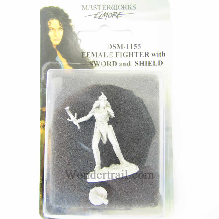Female Fighter with Sword and Shield Miniature Elmore Masterwork