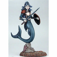 Mermaid Warrior with Turtle Shell Shield Miniature