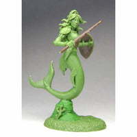 Mermaid Warrior with Turtle Shell Shield Miniature