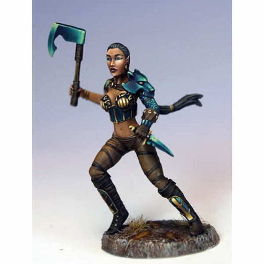 Fighter Dual Wielding Axe and Dagger Miniature Elmore Masterwork