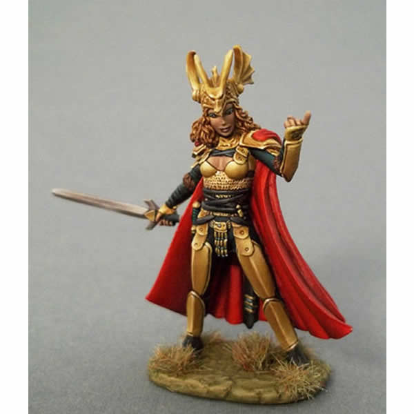 Cocky Female Knight with Sword Miniature Elmore Masterwork