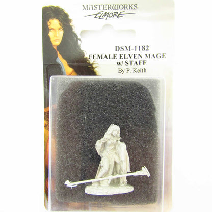 DSM1182 Female Elven Mage with Staff Miniature Elmore Masterwork