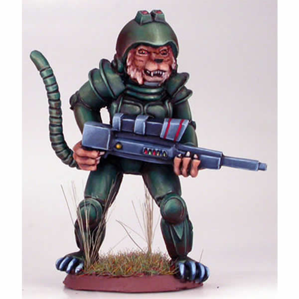 DSM1230 Cat Warrior with Laser Miniature Elmore Masterwork