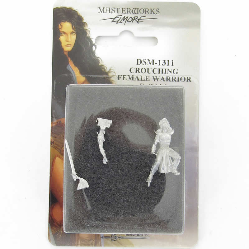 DSM1311 Crouching Female Warrior Miniature Elmore Masterwork