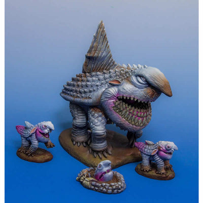 DSM4802 Adult Land Shark And Pups X3 Miniature Diterlizzi Masterworks