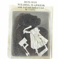 DSM5018 Wildling Warrior with Spiked Club and Axe Miniature