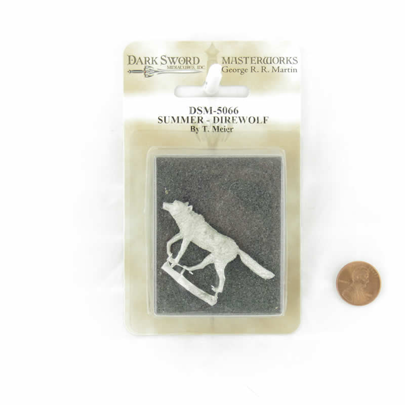 DSM5066 Summer Direwolf Miniature George R.R. Martin Masterworks Dark Sword Miniatures