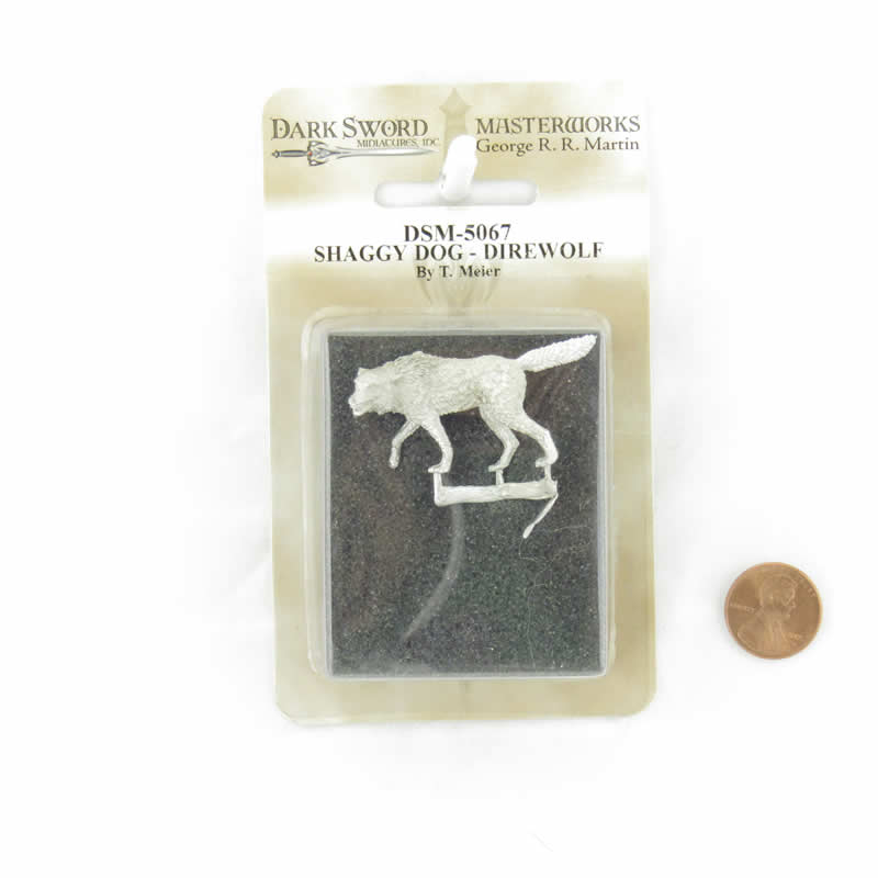 DSM5067 Shaggy Dog Direwolf Miniature George R.R. Martin Masterworks Dark Sword Miniatures