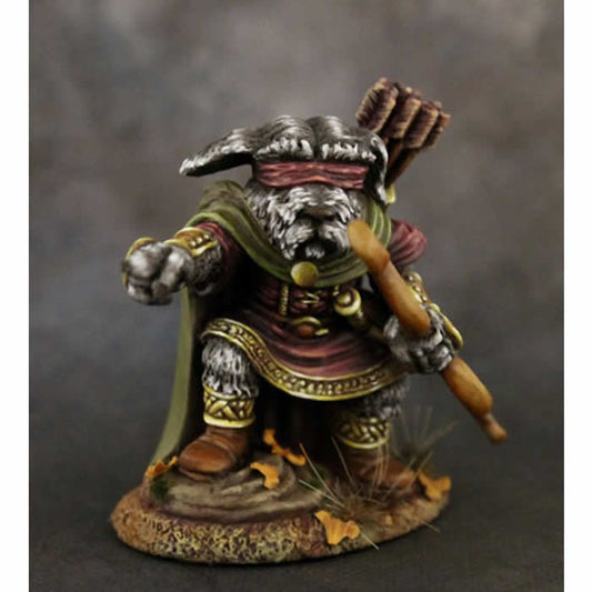 DSM8108 Abigayle Blind Schnauzer Ranger with Bow Miniature Critter Kingdoms