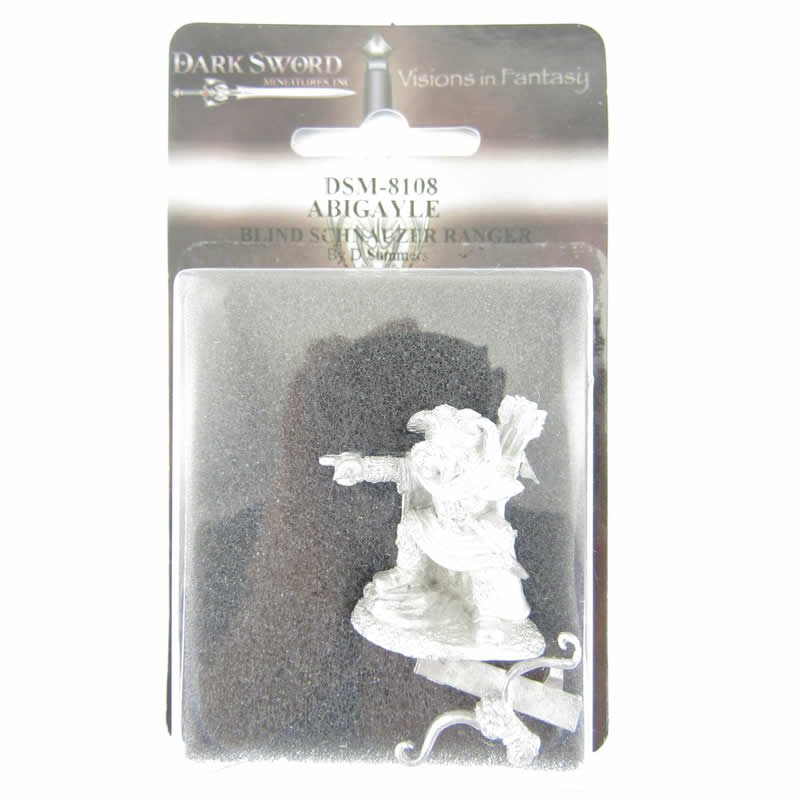 DSM8108 Abigayle Blind Schnauzer Ranger with Bow Miniature Critter Kingdoms