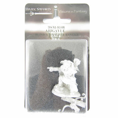 DSM8108 Abigayle Blind Schnauzer Ranger with Bow Miniature Critter Kingdoms