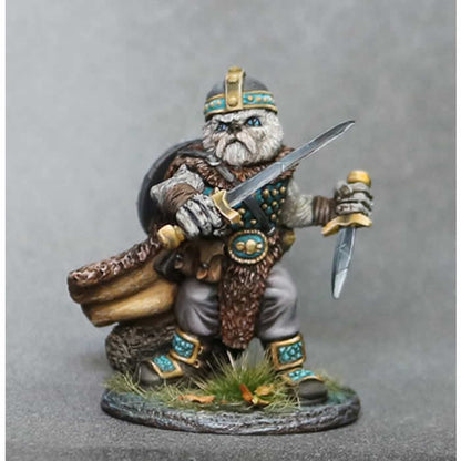DSM8112 Persian Cat Warrior Dual Wield Miniature Critter Kingdoms