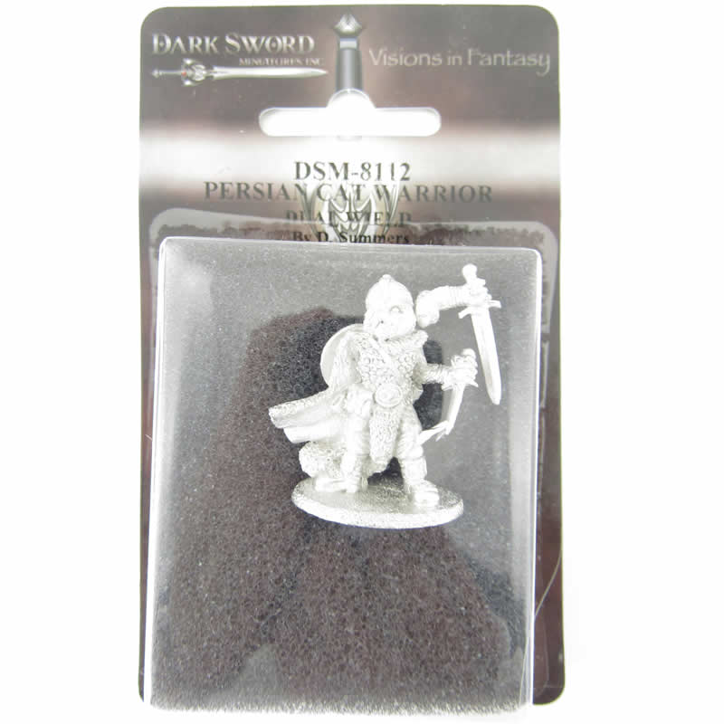 DSM8112 Persian Cat Warrior Dual Wield Miniature Critter Kingdoms
