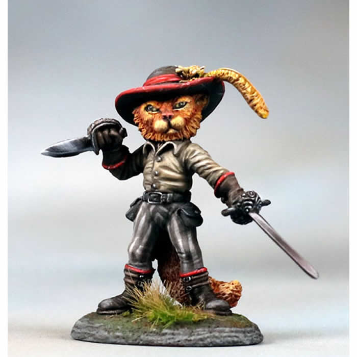 DSM8117 Selkirk Cat Swashbuckler Dual Wield Miniature Critter Kingdoms