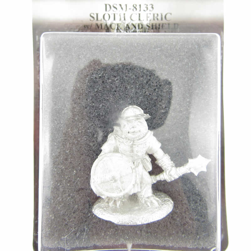 DSM8133 Sloth Cleric With Mace and Shield Miniature Critter Kingdoms
