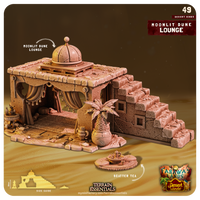 3D Printed Cast n Play Moonlit Dune Lounge Desert Winds Terrain Set 28mm 32mm D&D