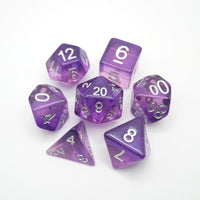 Dancing Lavender - 7 Piece DnD Dice Set | Acrylic RPG Gaming Dice