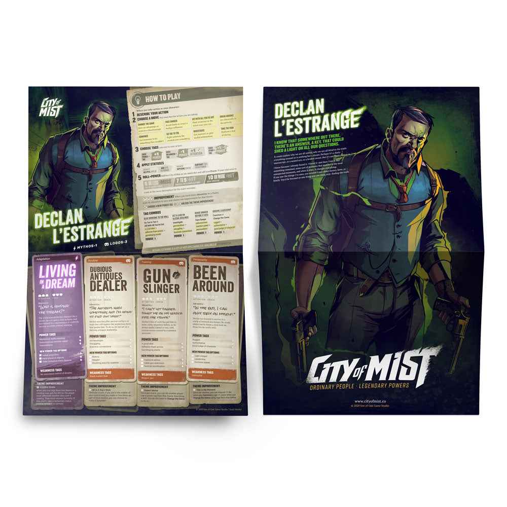 City of Mist Character Folio Pack — 14 Pregen Character Folios