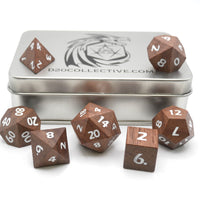Deku Seed- 7 Piece DnD Dice Set | Wood RPG Gaming Dice