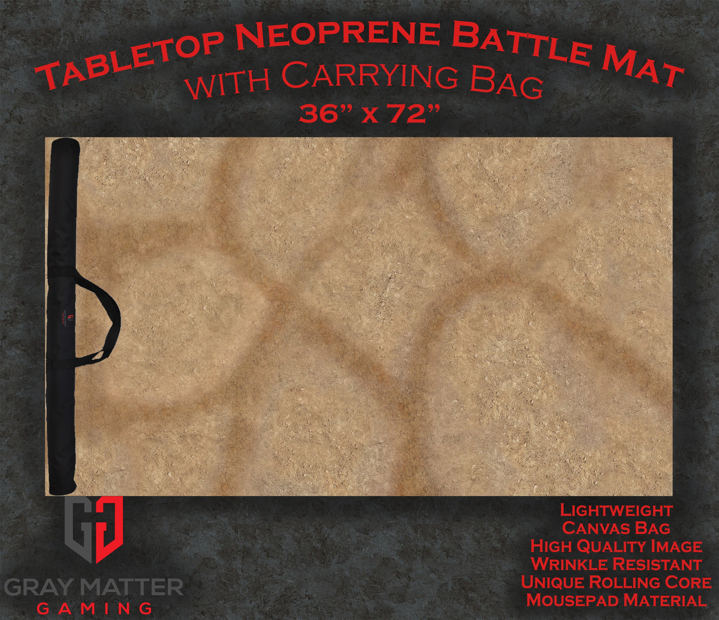 Desert Paths - Neoprene Battle Mat