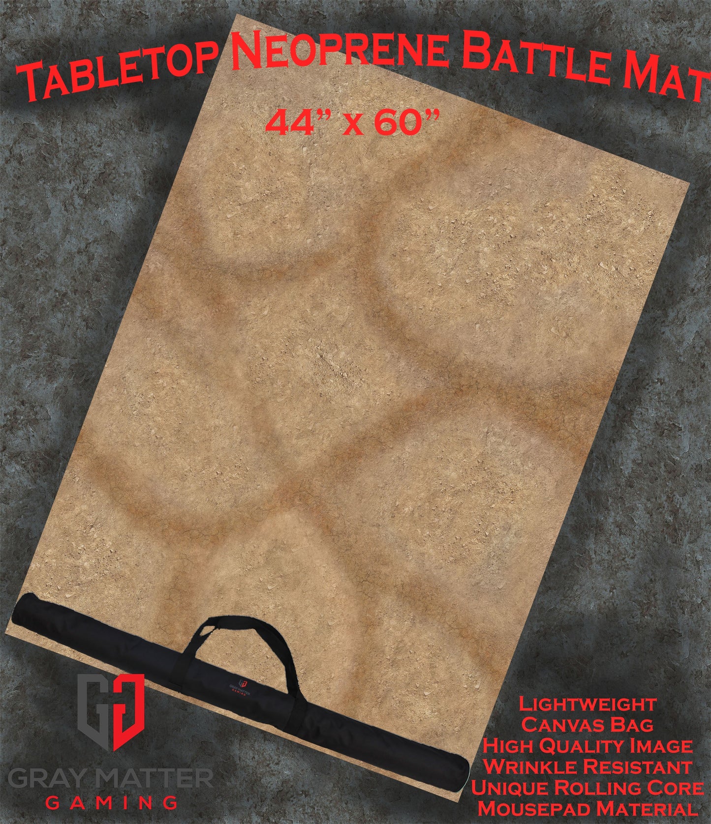 Desert Paths - Neoprene Battle Mat