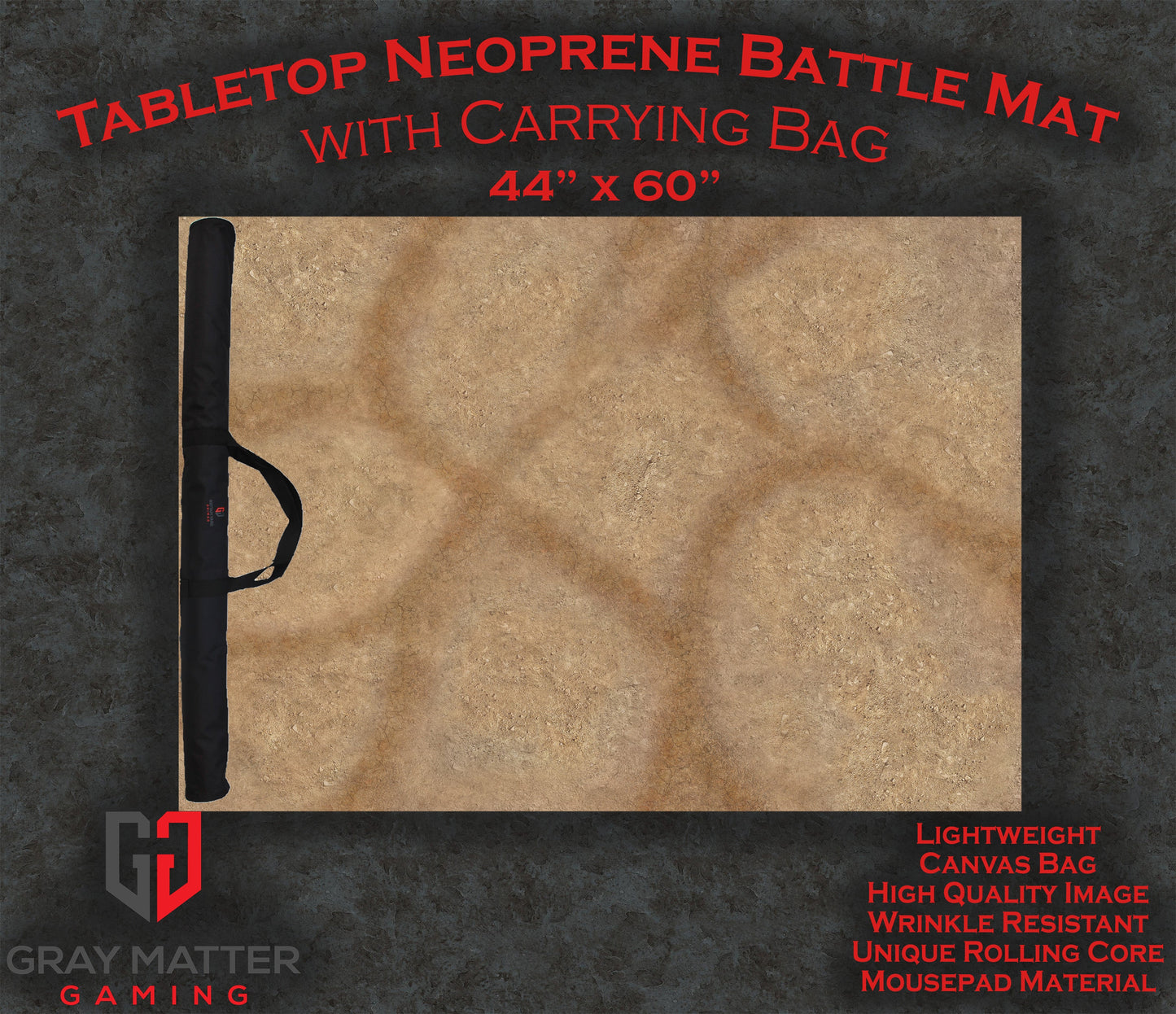 Desert Paths - Neoprene Battle Mat