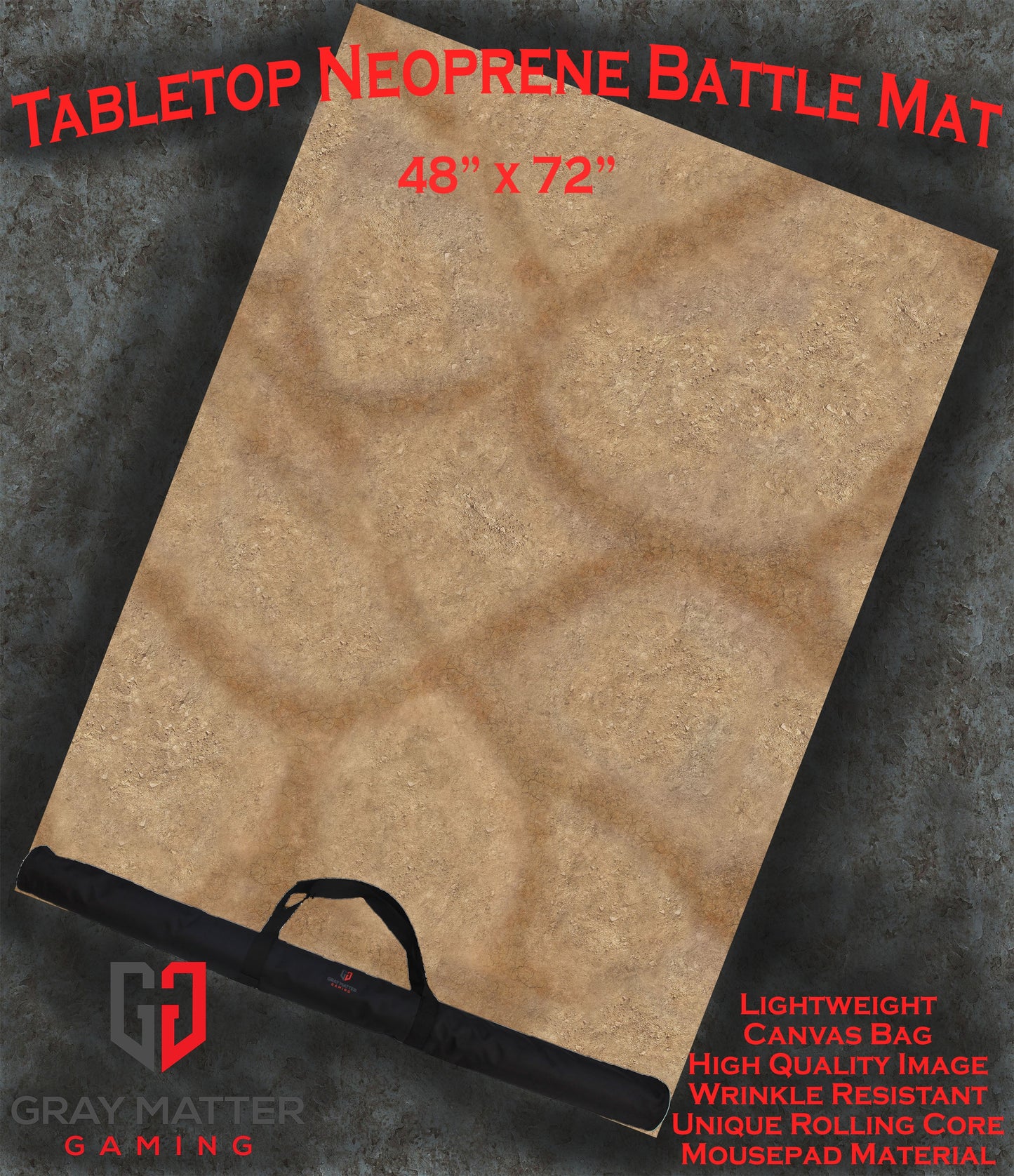 Desert Paths - Neoprene Battle Mat