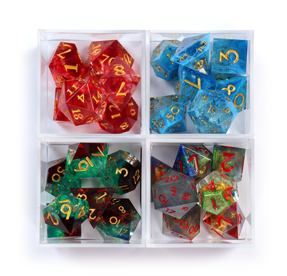Sharp Edge Mystery Dice | Hand-Poured Resin D&D Dice by 1985 Games