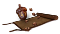 Leather Satchel with 6 Acorn Dice - Legend in the Mist