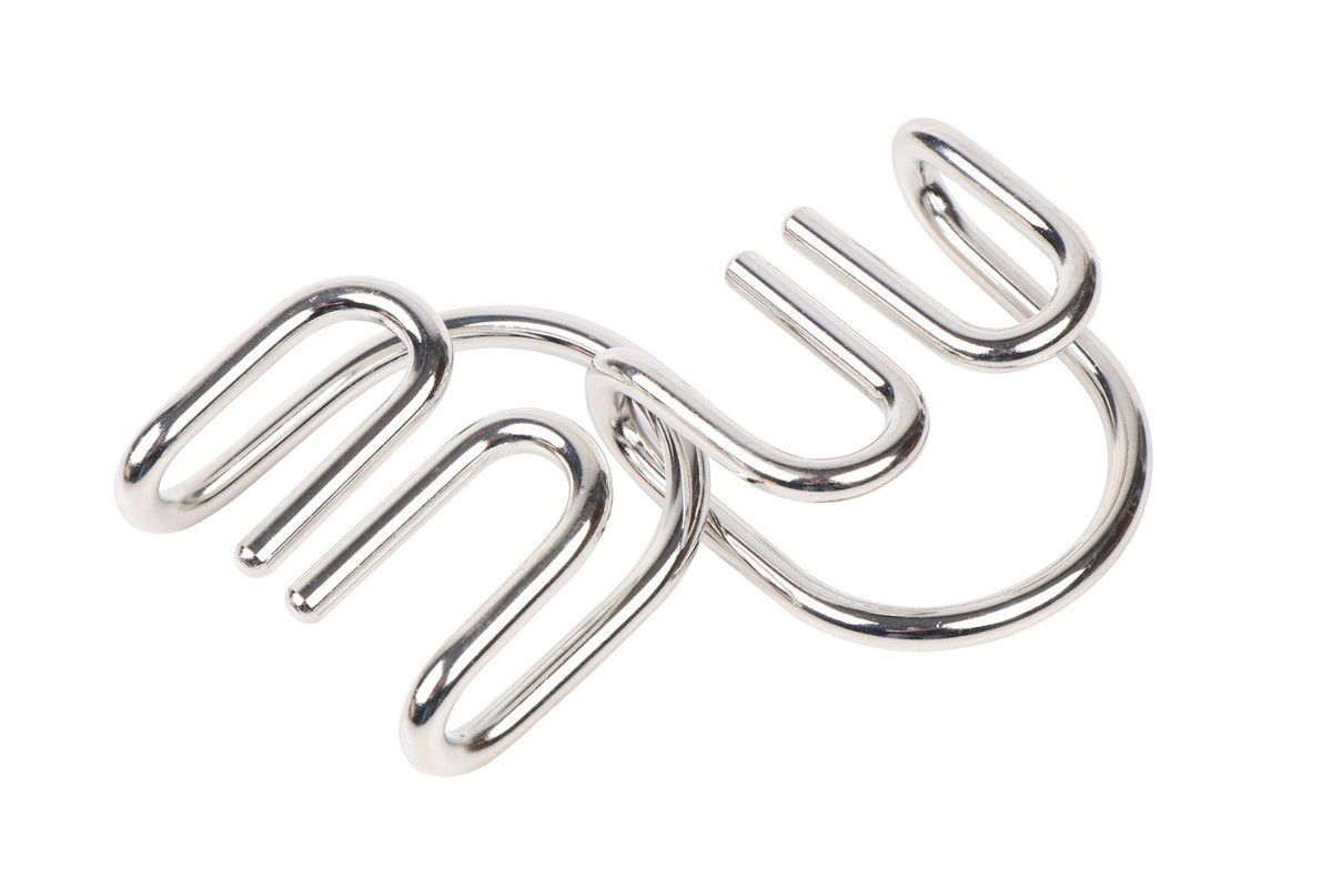 Double M Puzzle – Steel Take-Apart Brain Teaser, Medium Difficulty