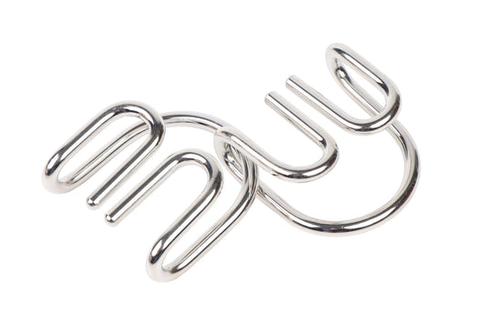 Double M Puzzle – Steel Take-Apart Brain Teaser, Medium Difficulty