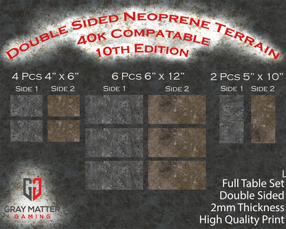 Double Sided Neoprene Terrain Table Set for Warhammer 40k - 10th Edition Compatible