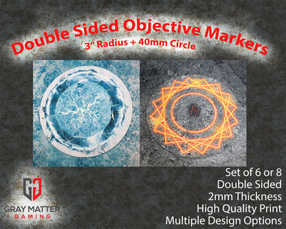 Scourge of Ghyran Double-Sided Neoprene Objective Markers 7.57" - Wargaming Tokens Set of 6