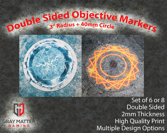 Scourge of Ghyran Double-Sided Neoprene Objective Markers 7.57" - Wargaming Tokens Set of 6