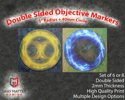 Team America Wargaming Neoprene Objective Markers 7.57" - Patriotic Gaming Tokens Set of 6