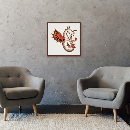 Majestic Medieval Dragon Fine Art Print