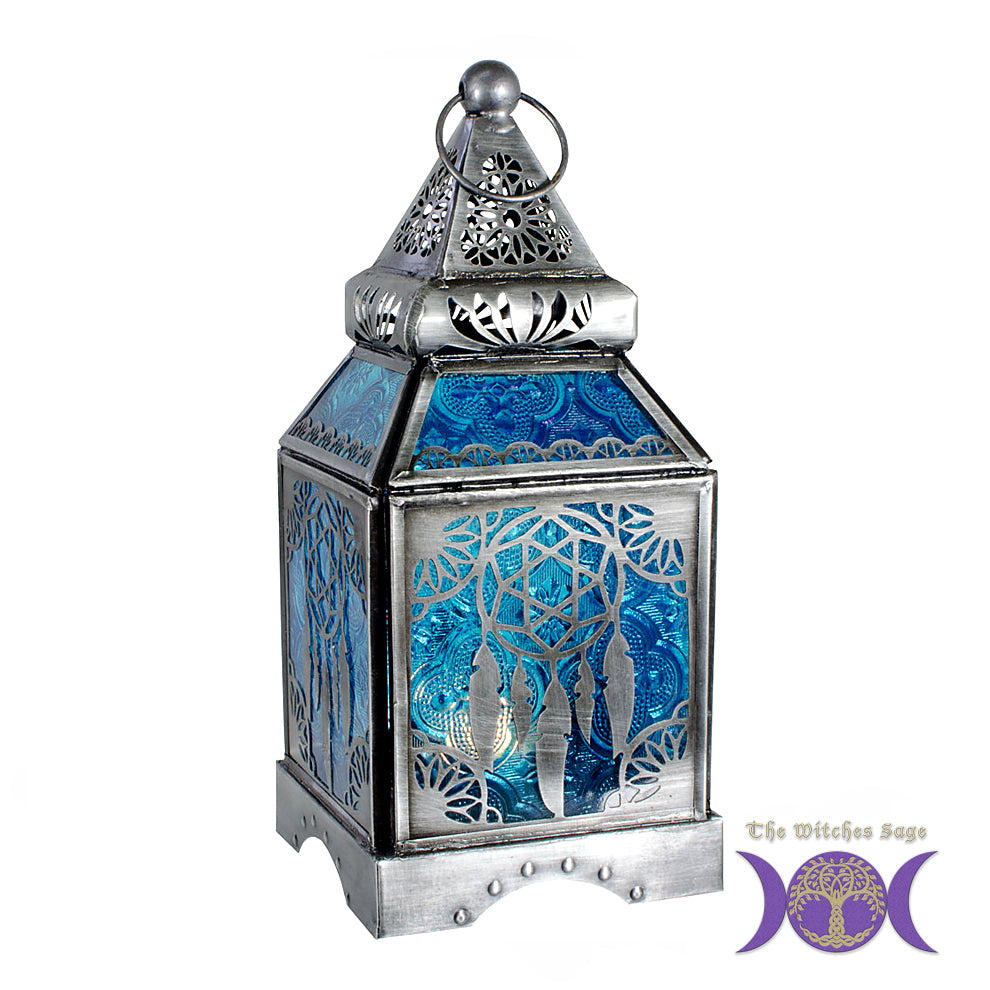 Dreamcatcher Glass & Metal Lantern