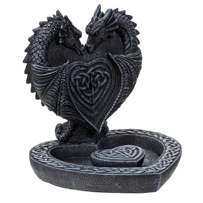 Dual Dragon's Heart Backflow Incense Burner